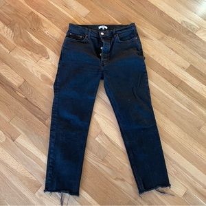 Re/Done Black Straight/skinny Jeans